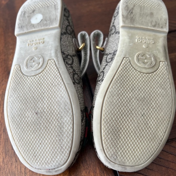 GUCCI GIRLS TODDLER CLASSIC GG HEART BALLERINA SLIPPERS SHOES size 24 (US 8) - Picture 4 of 6